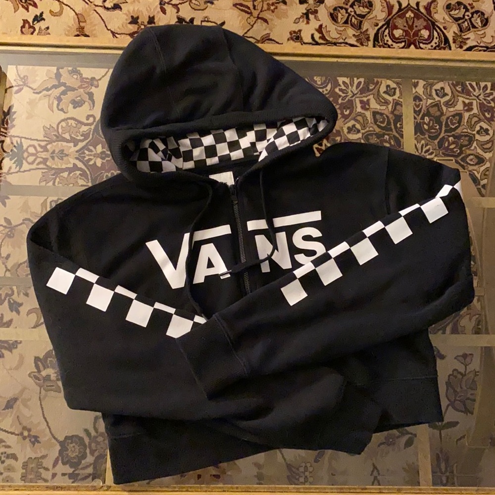 Cropped Zip Up Vans Hoodie!